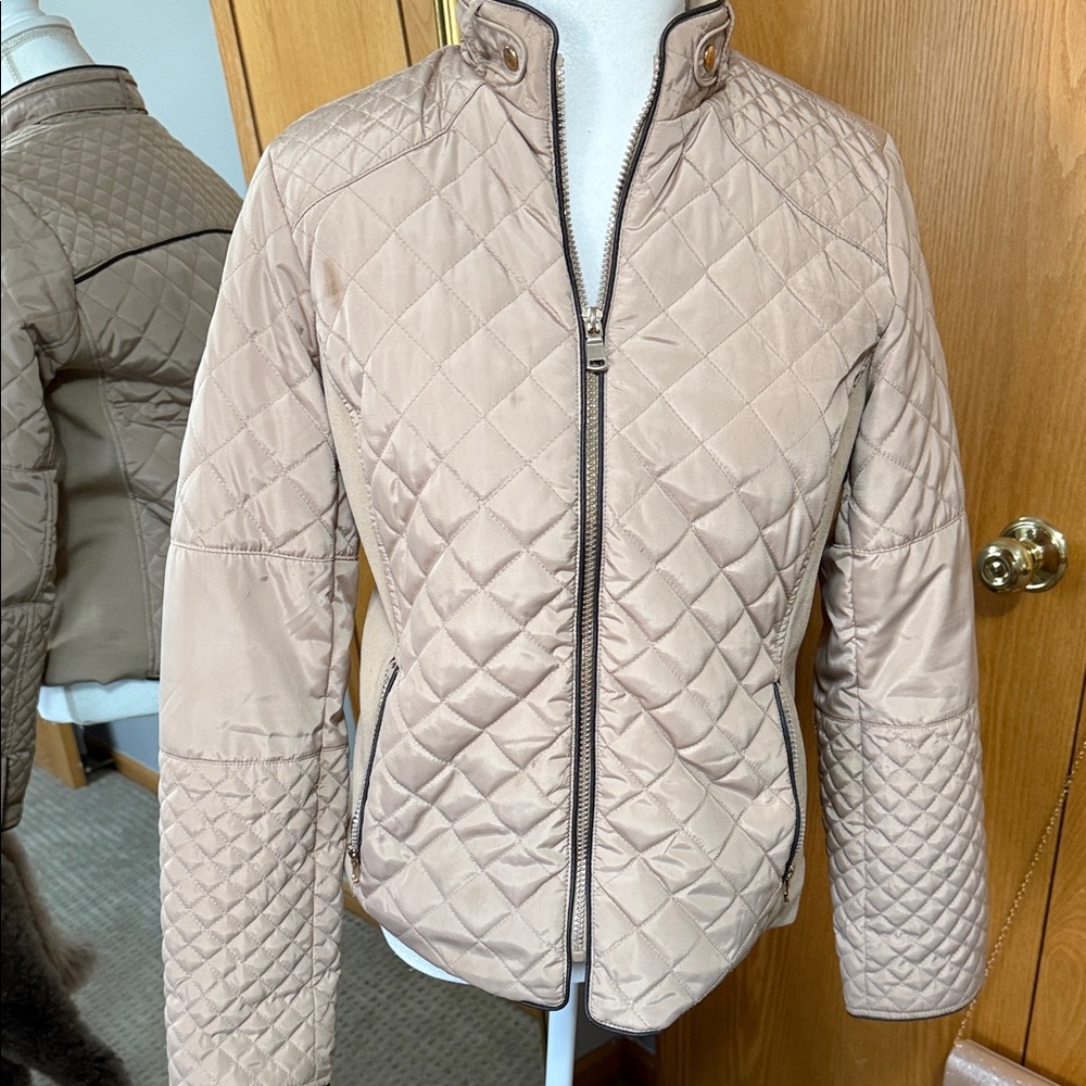 Ci Sono Women's Quilted Tan Puffer Jacket